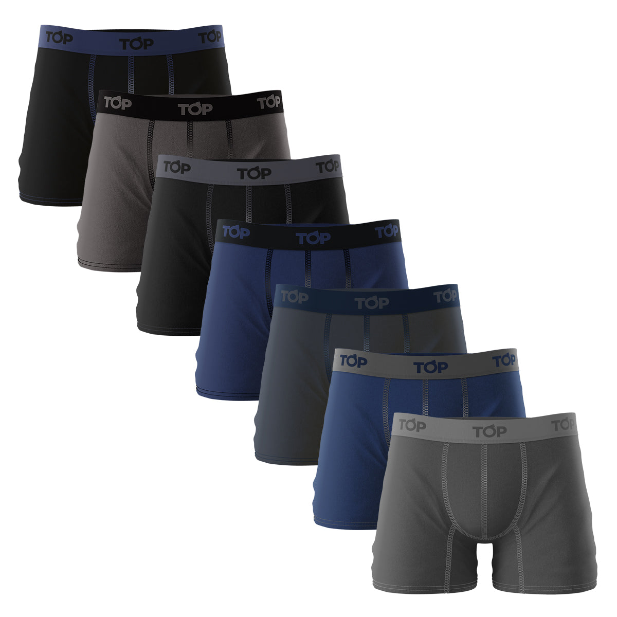 Boxer Medio Algodón Pack 7