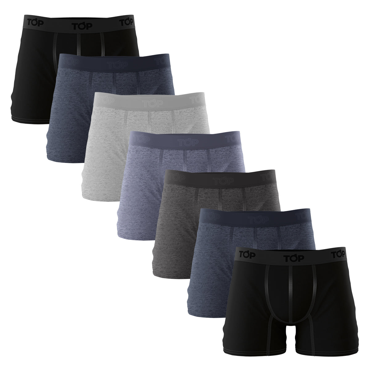 Boxer Medio Algodón Pack 7