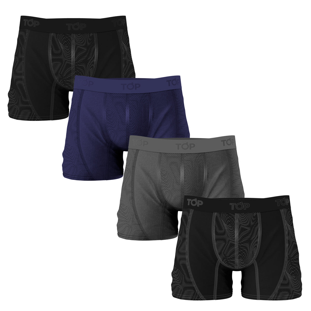 Bóxer Medio Deportivo Microfibra Cyber Pack 4 C2