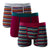 Boxer Medio Algodon Diseño Lineas Pack 3 C2 22
