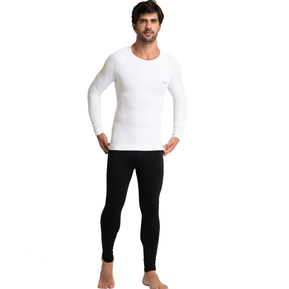 Camiseta Deportiva Primera Capa Microfibra Blanca