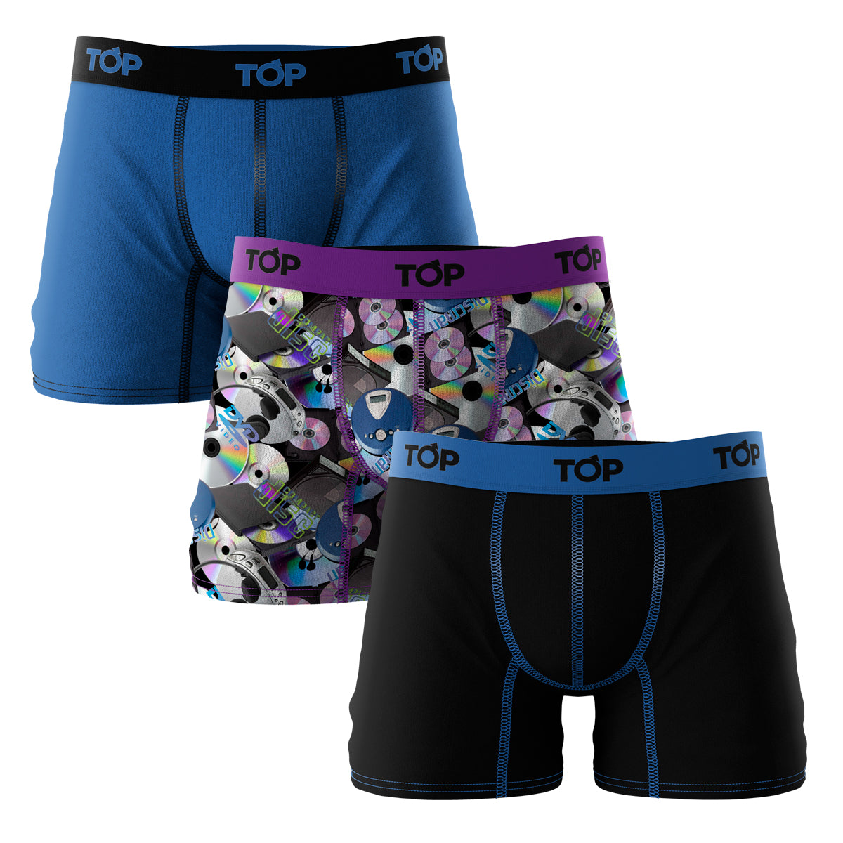 Boxer Medio Microfibra Estampado Pack 3 C3 Nostalgia