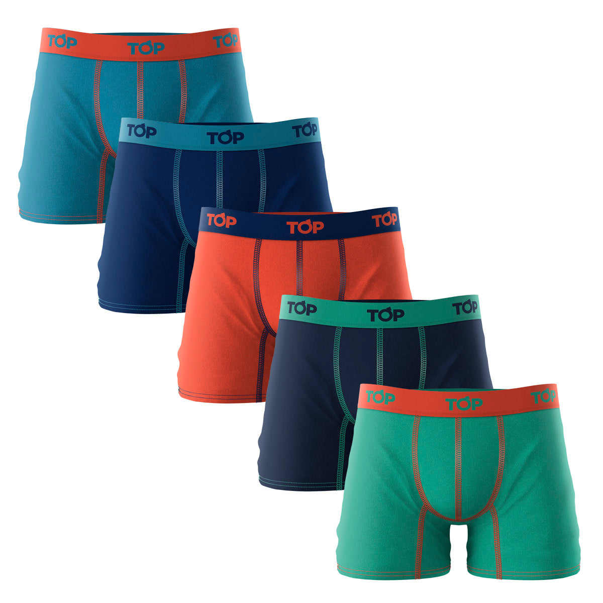 Boxer Medio Algodón Pack 5 C3