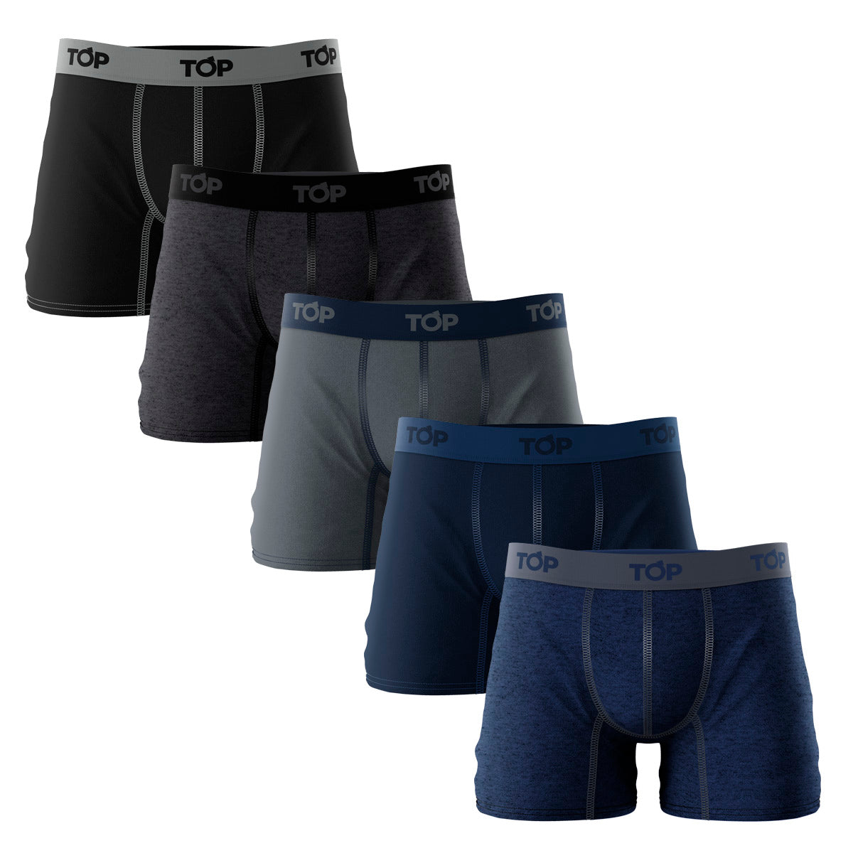 Boxer Medio Algodón Pack 5 C4