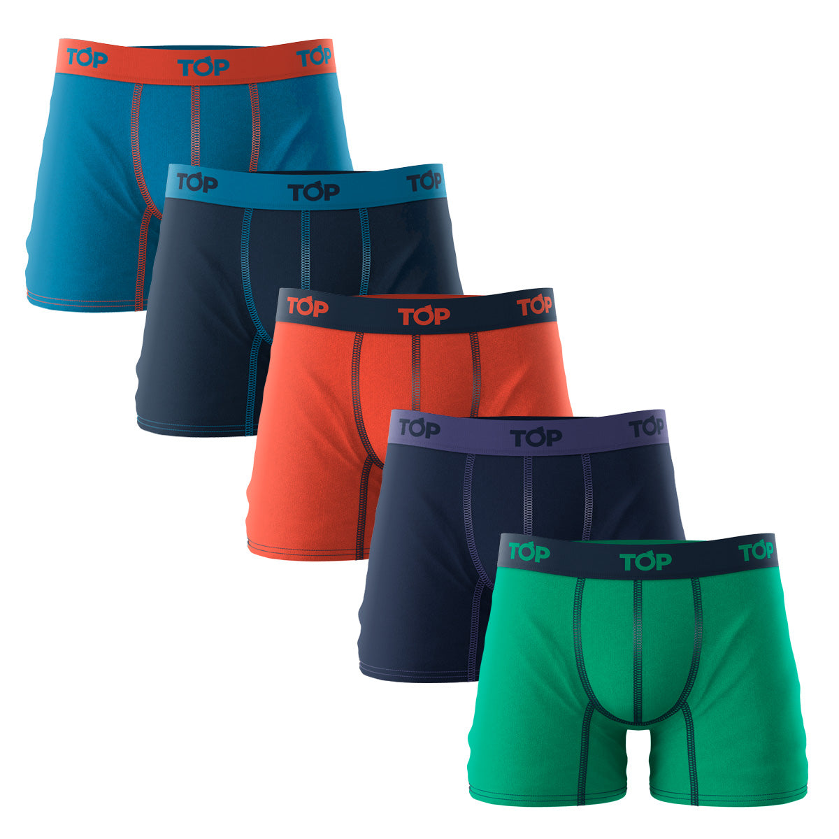 Boxer Medio Algodón Pack 5 C5