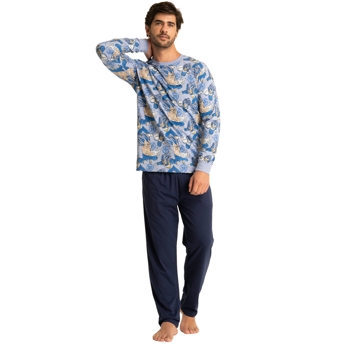 Pijama Algodón Hombre Invierno Dragon Ball Super Vegeta C2