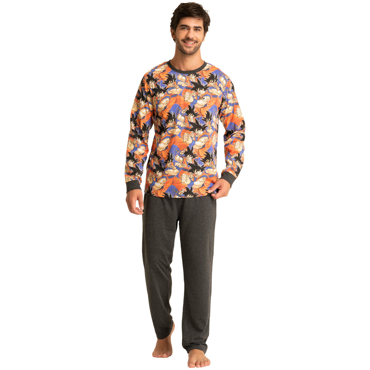 Pijama Algodón Hombre Invierno Dragon Ball Z Goku C1