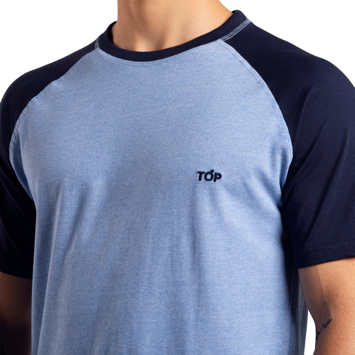 Pijama Algodón Hombre Verano Azul 231C1