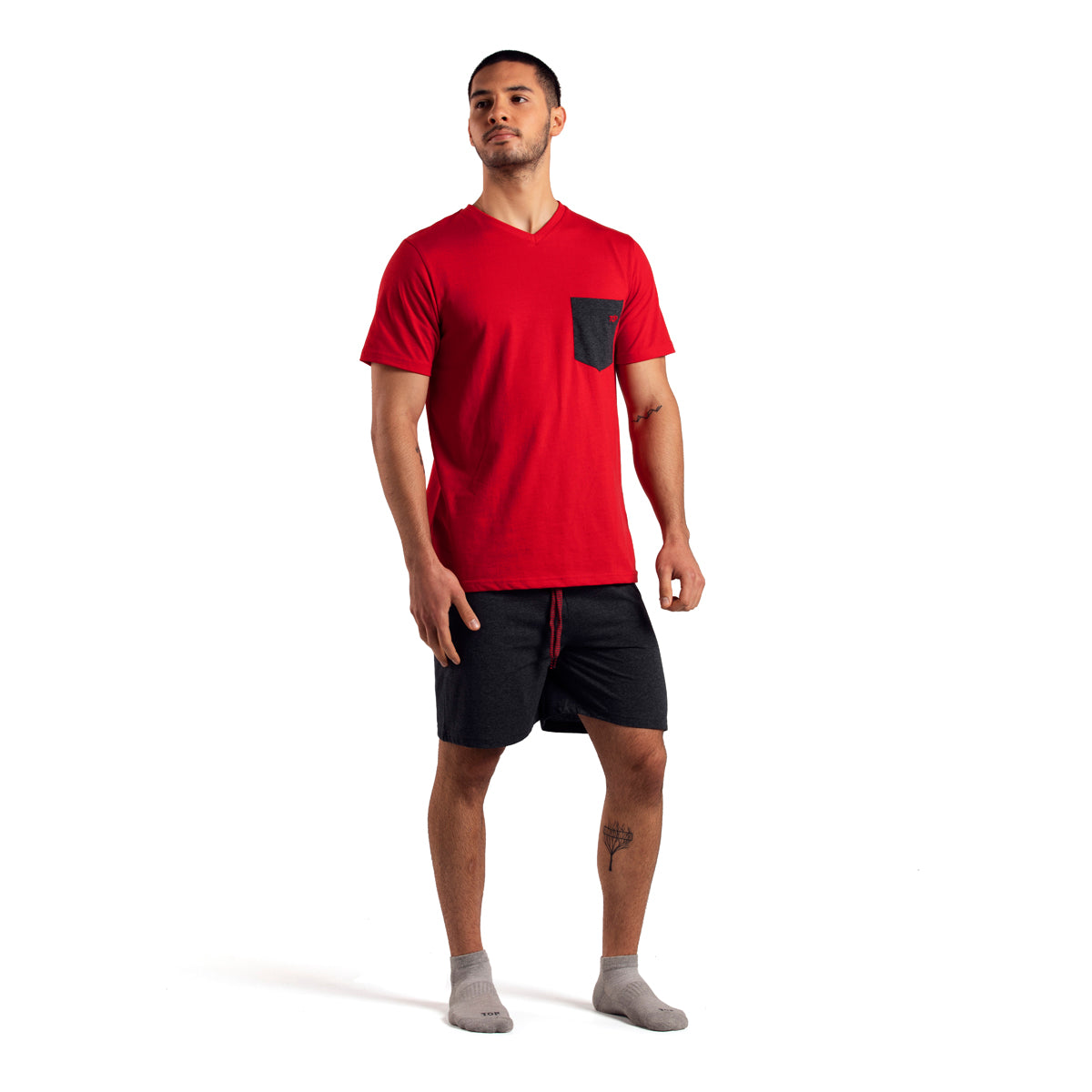 Pijama Algodón Hombre Verano Rojo 232 C2