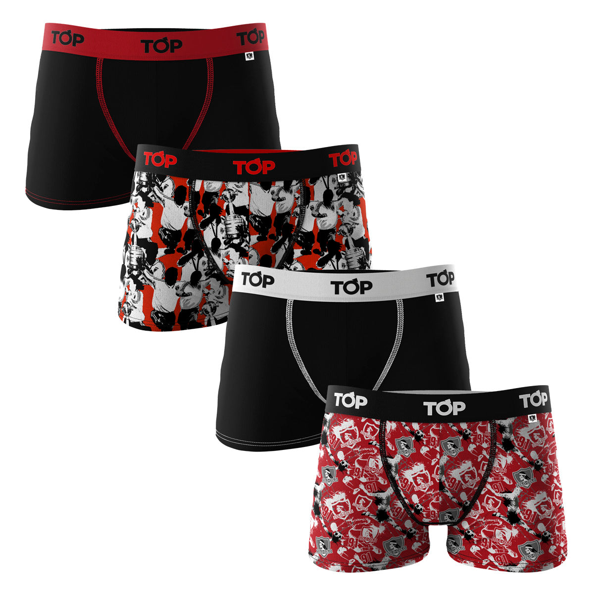 Boxer Niño Algodón Colo Colo Pack 4 C1