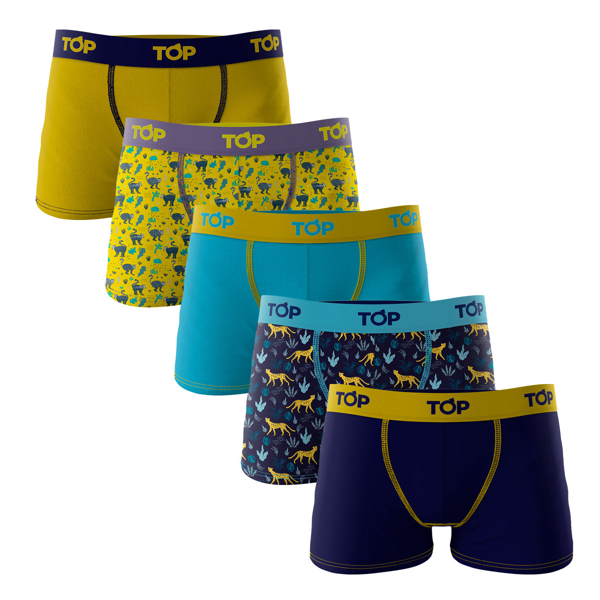 Boxer Niño Algodón Estampado Pack 5 C2