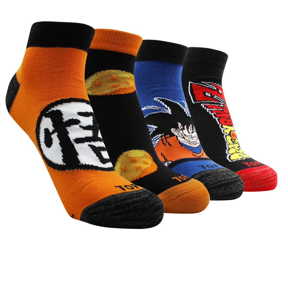 Calcetines Deportivo Tobilleros Cobre Dragon Ball Z Pack 4 C1