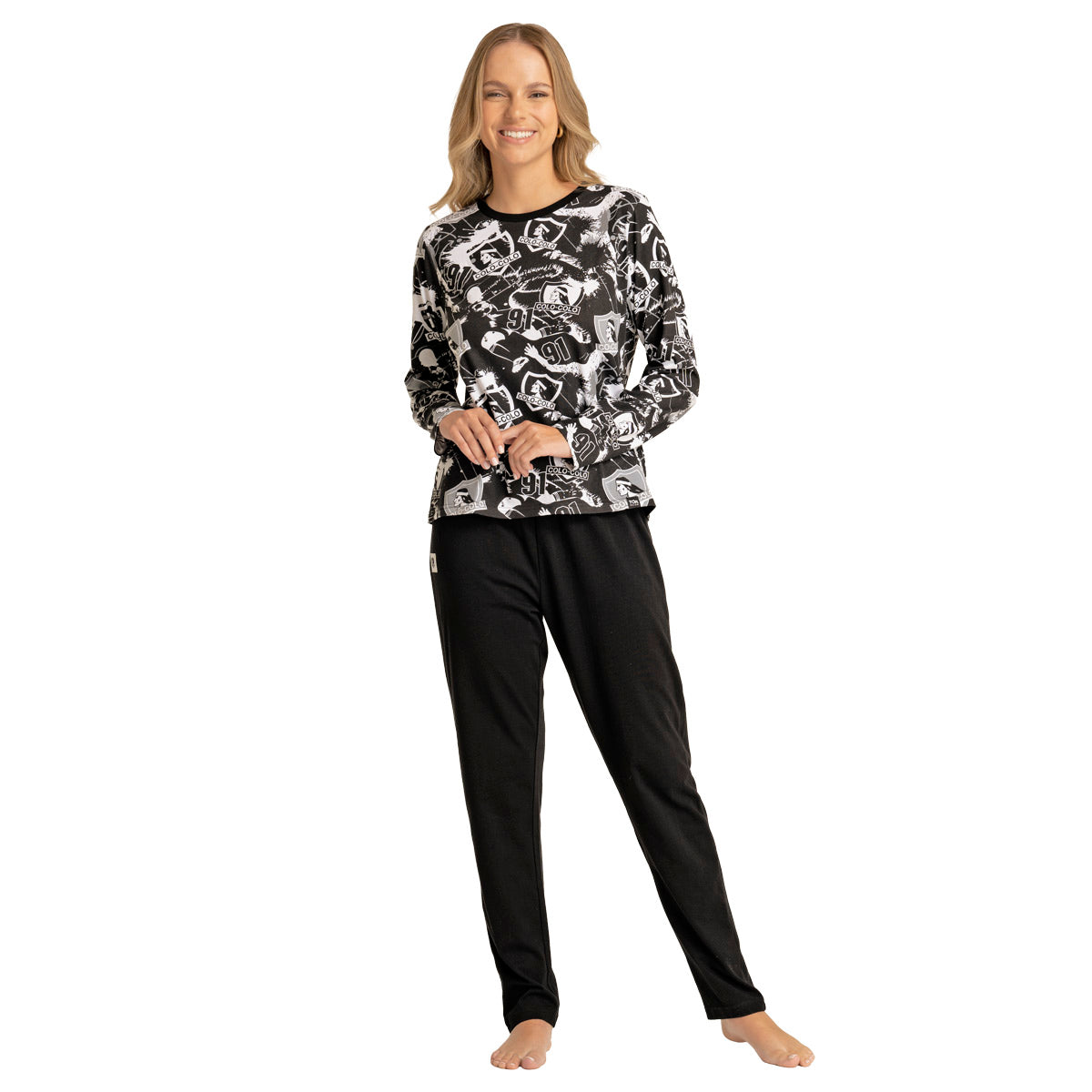 Pijama Top Algodón Invierno Mujer Colo Colo C1